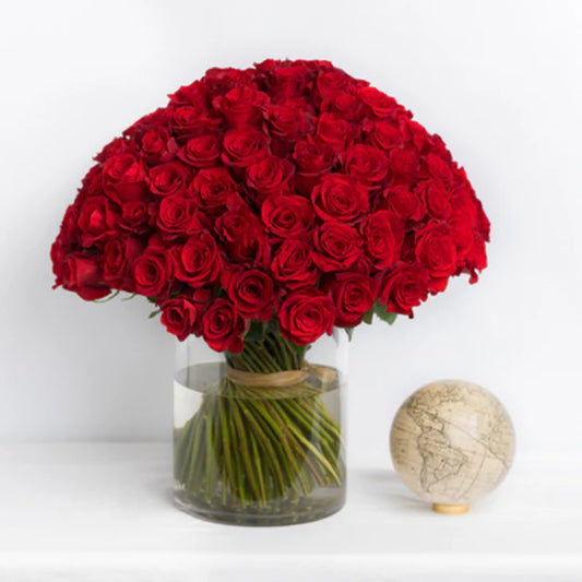 Luxury 48 Red Roses in a vase